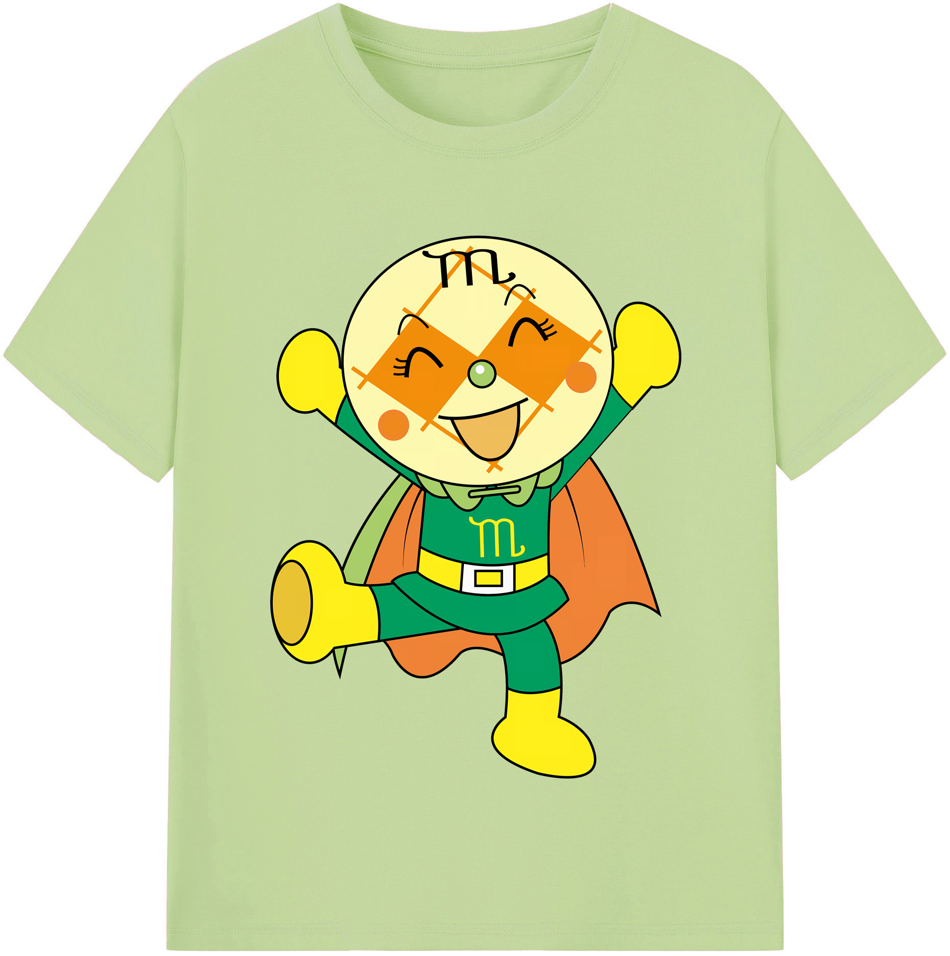 （画像用） アンパンマン Anpanman 綿100％半袖Tシャツ（フロントプリント）